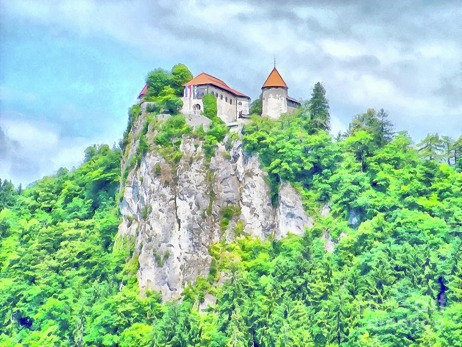 Up High On Bled Castle #1 Digital Art by Joseph Hendrix