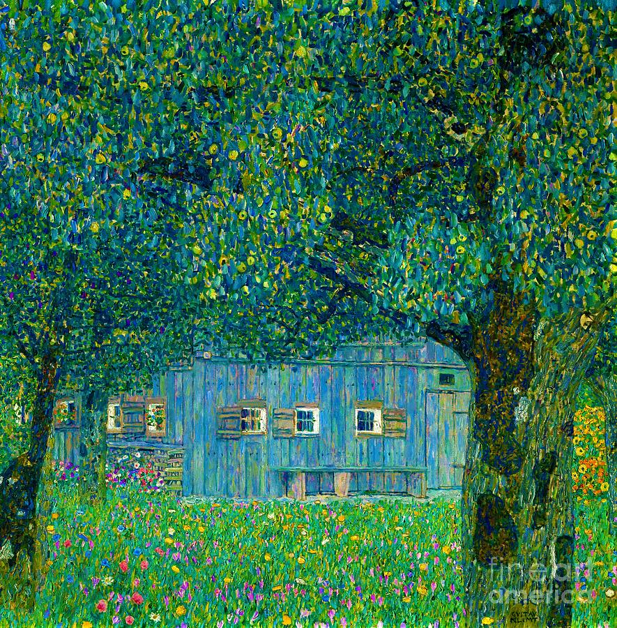 Upper Austrian Farmhouse #1 Painting by Gustav Klimt