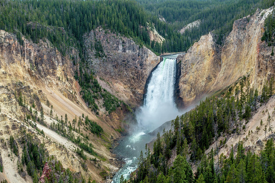 Upper Falls In Yellowstone National Park Wyoming #1 Photograph by Alex Grichenko