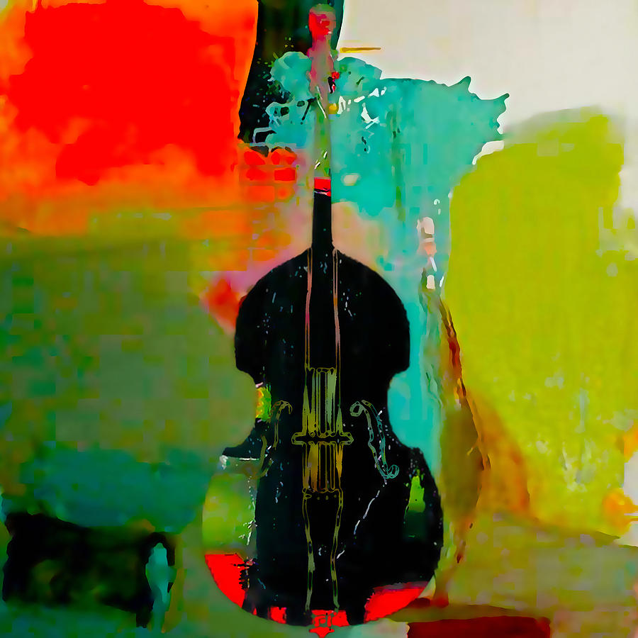 Upright Bass #1 Mixed Media by Marvin Blaine