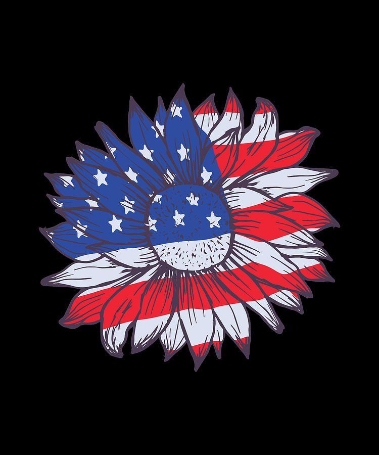 Download Usa Flag Sunflower Digital Art By Manuel Schmucker