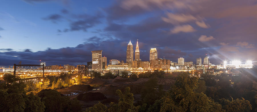 USA, Ohio, Cleveland, Cityscape at evening #1 Photograph by Henryk Sadura