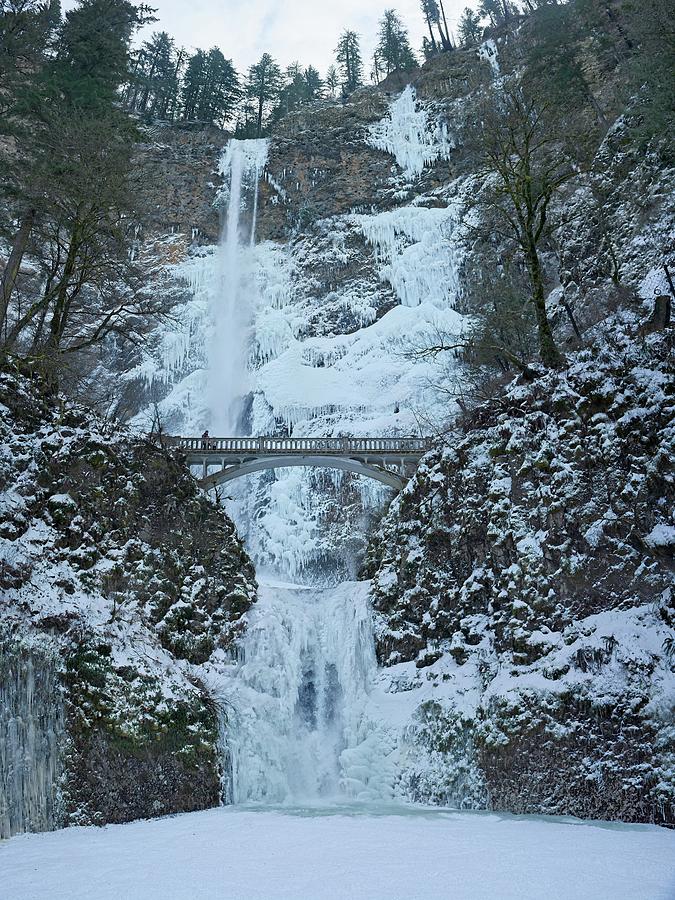 Waterfall Photograph - USA, Oregon, Columbia Gorge , Multnomah Falls 8 by Maggy Marsh