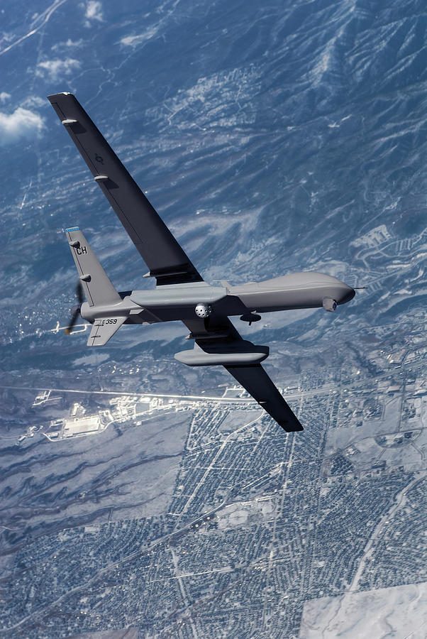 USAF MQ-9A Reaper UAV #1 Digital Art by Erik Simonsen