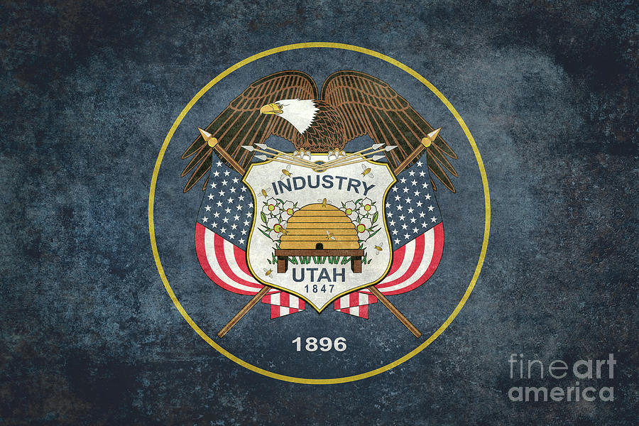 Utah State Flag #1 Digital Art by Sterling Gold