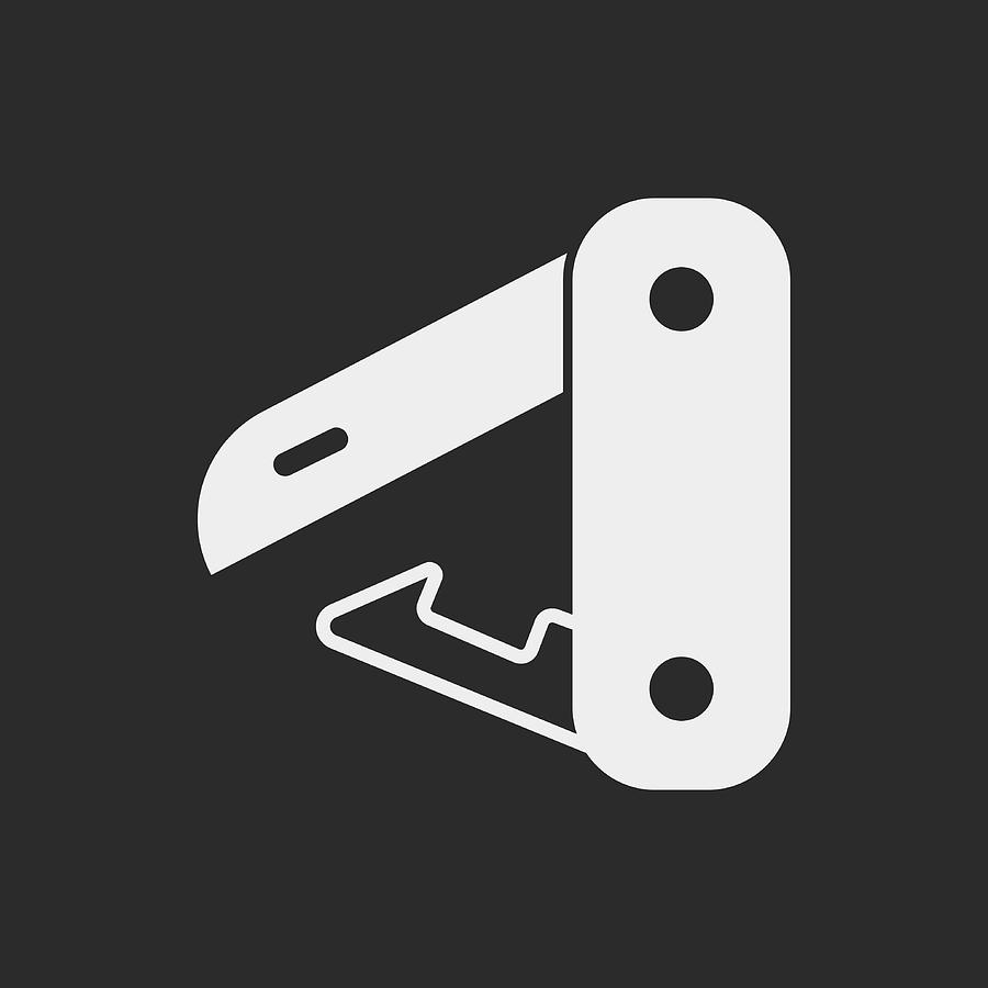Utility Knife Icon #1 Drawing by Vectorchef