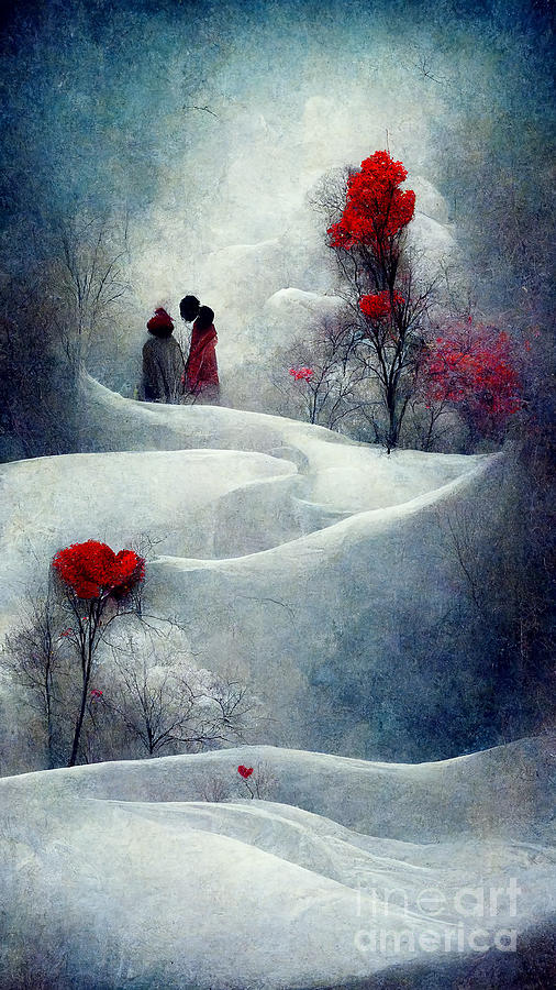 Winter Digital Art - Valentine winter #1 by Sabantha