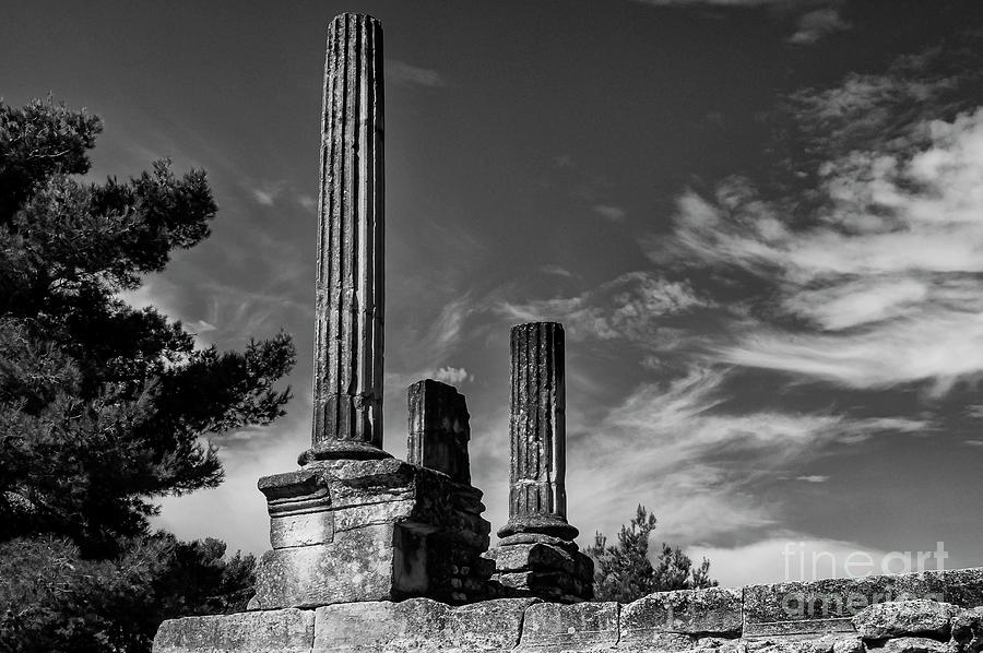 Valetudo Temple Columns #1 Photograph by Bob Phillips