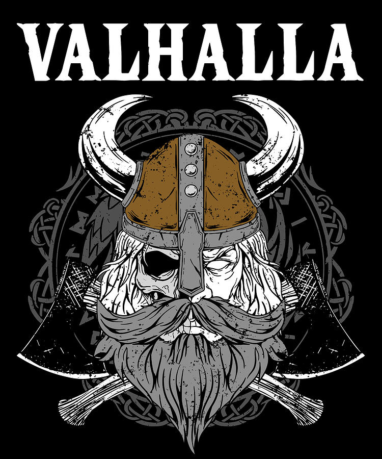 Valhalla I Viking Warrior I Odin I Norse Runes Digital Art by Bi Nutz ...