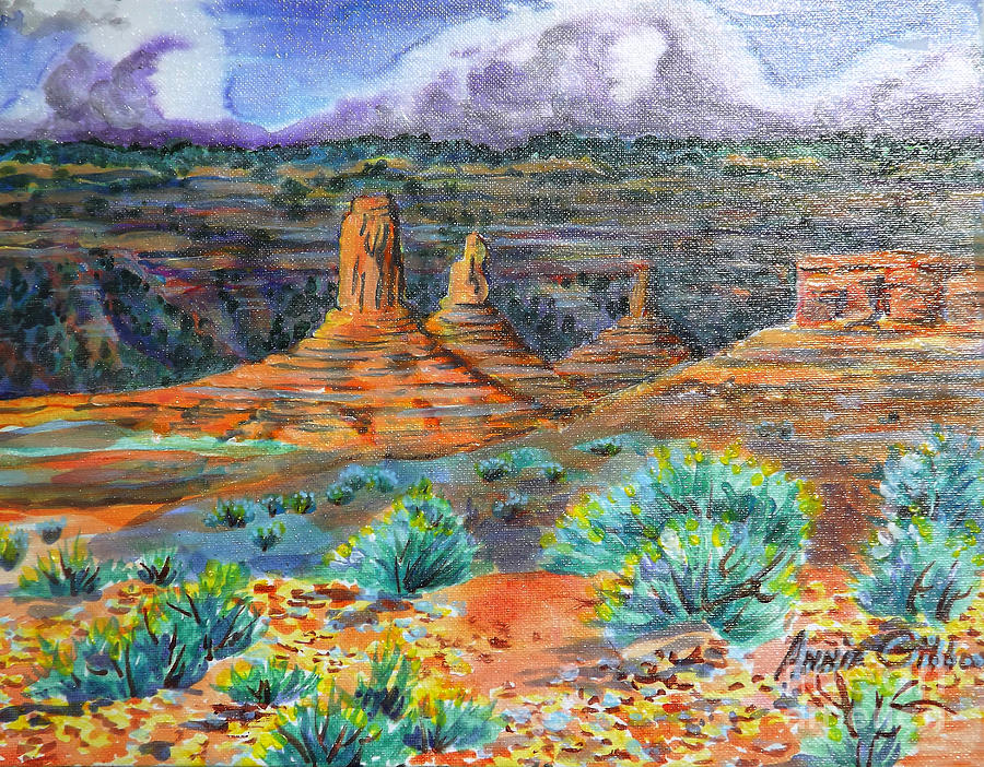 Valley of the gods #1 Painting by Annie Gibbons