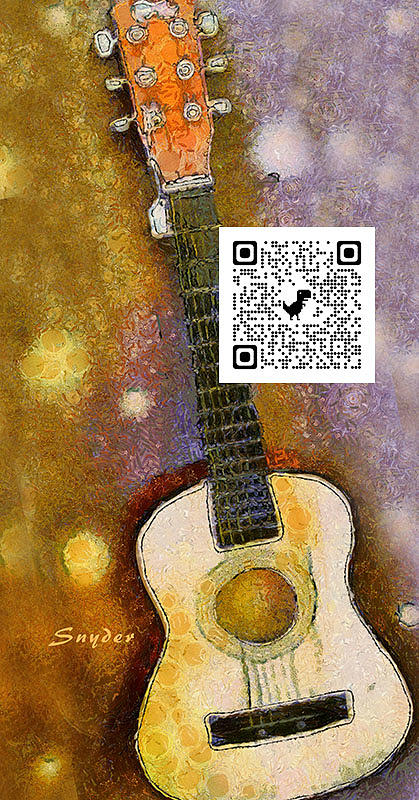 Van Gogh Brown Starry Night Guitar #1 Photograph by Floyd Snyder