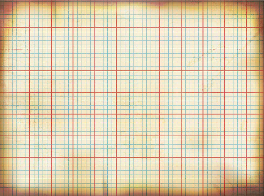 Vector illustration of old grunge graph paper #1 Drawing by Desifoto