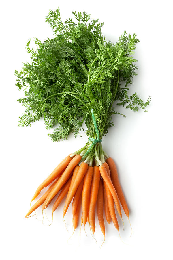 Vegetables: Carrots Isolated on White Background #1 Photograph by Floortje