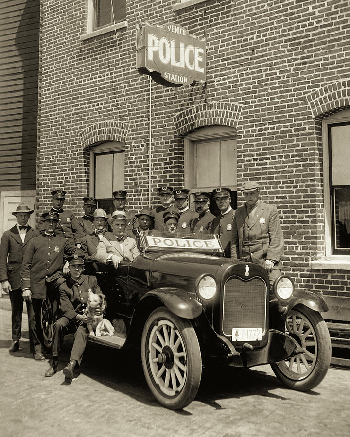 City Photograph - Venice, California Police Station Ca. 1920 #1 by Mountain Dreams