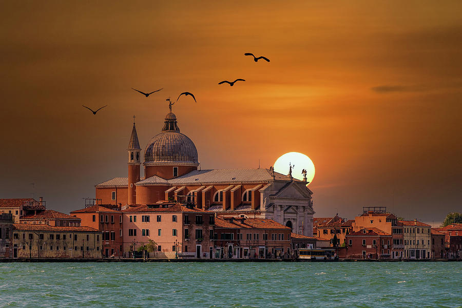 Venice Church Beyond Channel #1 Photograph by Darryl Brooks