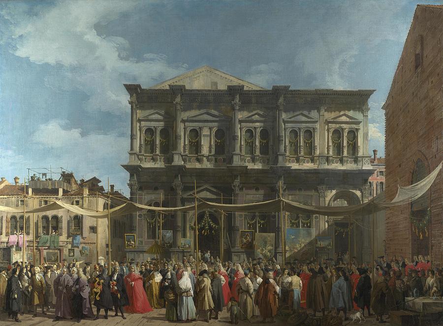 Canaletto Painting - Venice  The Feast Day of Saint Roch  #1 by Canaletto