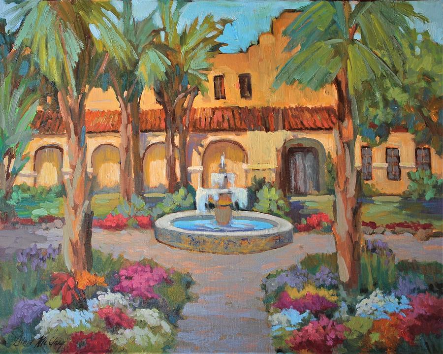Ventura Mission  #1 Painting by Diane McClary