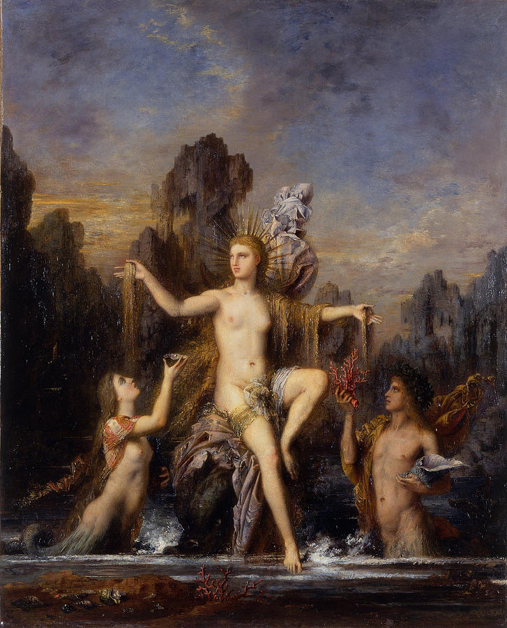 Gustave Moreau Painting - Venus Rising from the Sea  #1 by Gustave Moreau