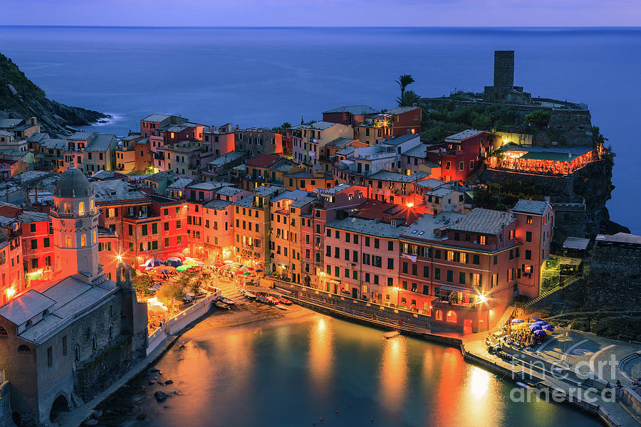Vernazza is one of the five towns that make up the Cinque Terre  #1 Photograph by Henk Meijer Photography