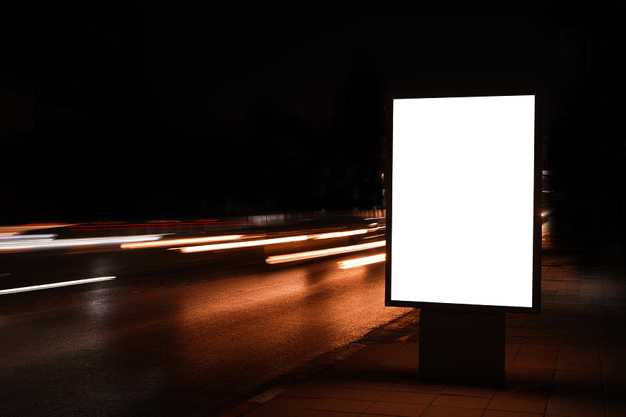 Vertical blank outdoor Lightboxes #1 Photograph by wera Rodsawang