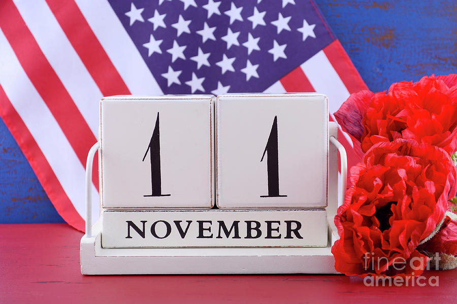 Veterans Day Calendar for November 11 #1 Photograph by Milleflore Images