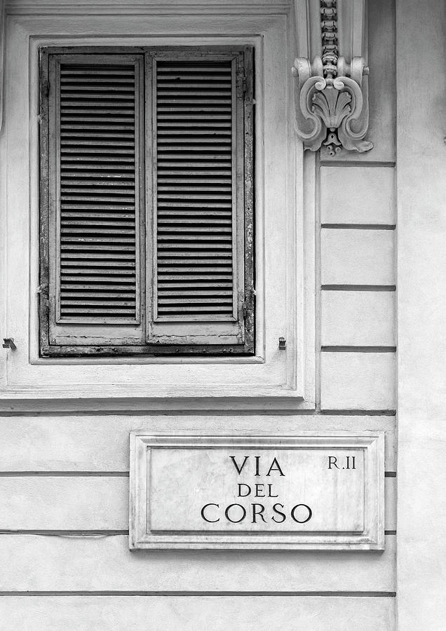 City Photograph - Via del Corso - Rome #1 by Alan Copson