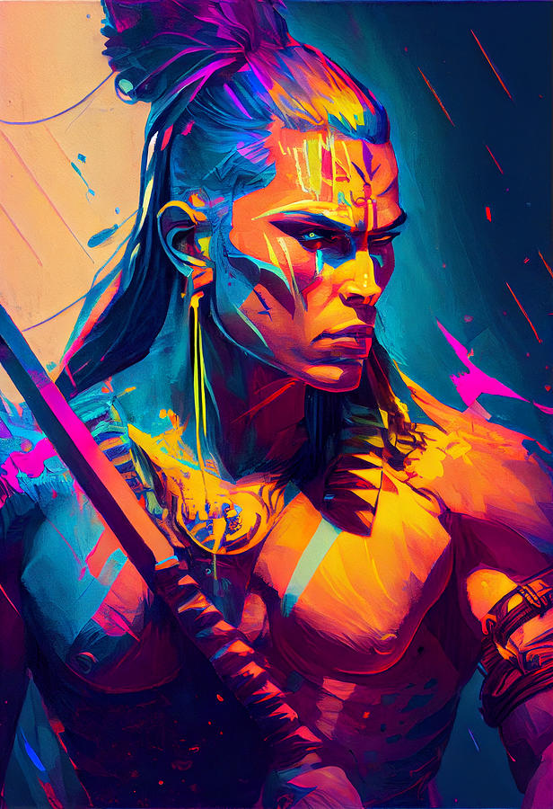 Victorious Tribal warrior unbroken. art inspire by Asar Studios ...