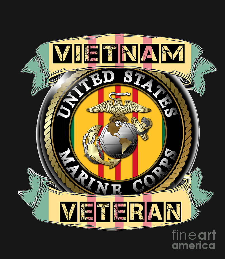 Vietnam Marine Veteran Digital Art by Bill Richards
