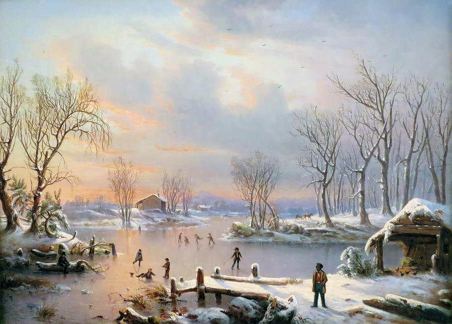 View Near Elizabethtown, New Jersey #1 Painting by Regis Francois Gignoux