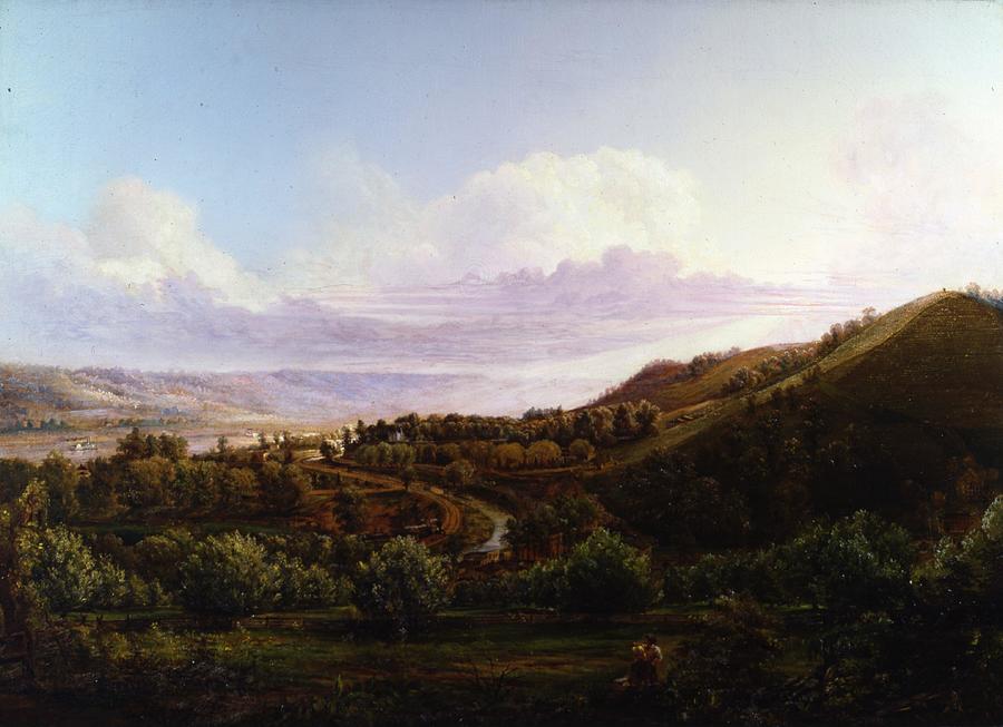 View of Bald Face Creek in the Ohio River Valley Painting by Henry ...