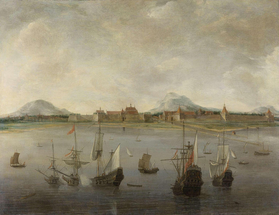 View of Batavia #2 Painting by Hendrick Dubbels