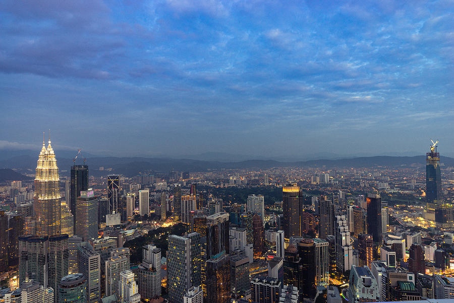 View of downtown Kuala Lumpur from Kuala Lumpur Tower #1 Photograph by Shaifulzamri