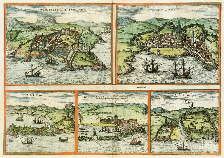 View Of Mediterranean Cities, 1572 #1 Drawing by Georg Braun and Franz Hogenberg
