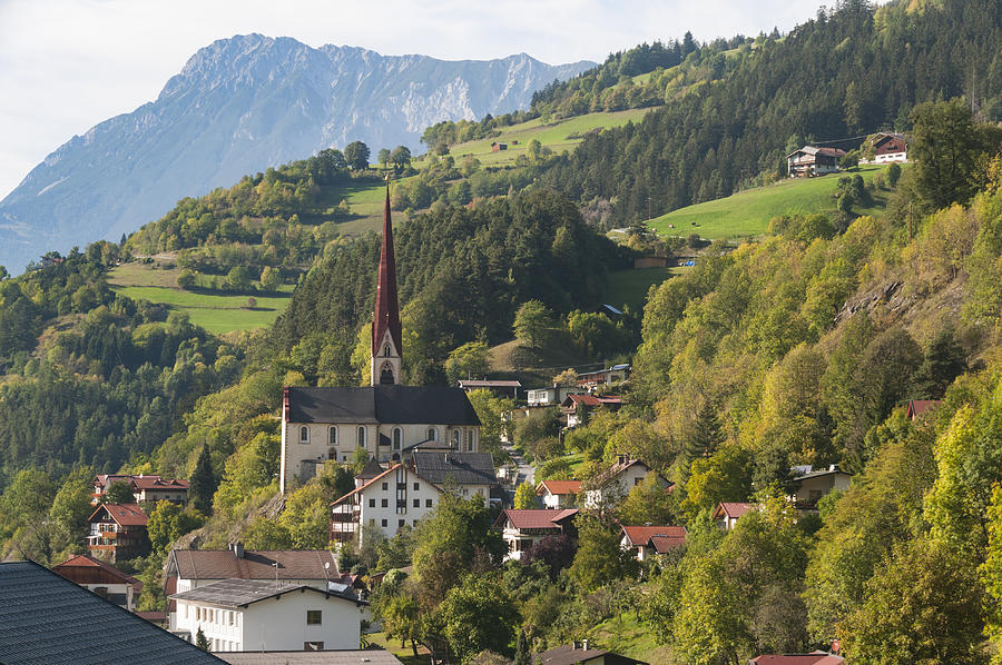 View of Oetz, Austria #1 Photograph by John Elk III