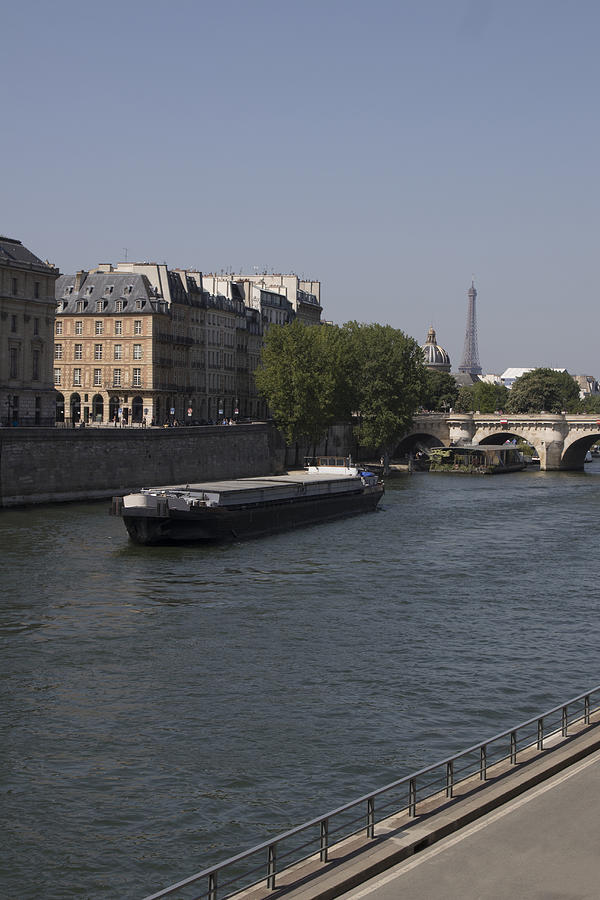view of paris, barge on the Seine in front of the Pont Neuf #1 Photograph by Photo and Co