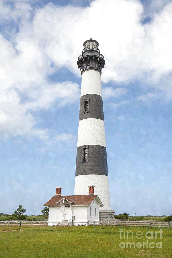 View of the Bodie Island lighthouse on Cape Hatteras, North Carolina USA #1 Photograph by William Kuta