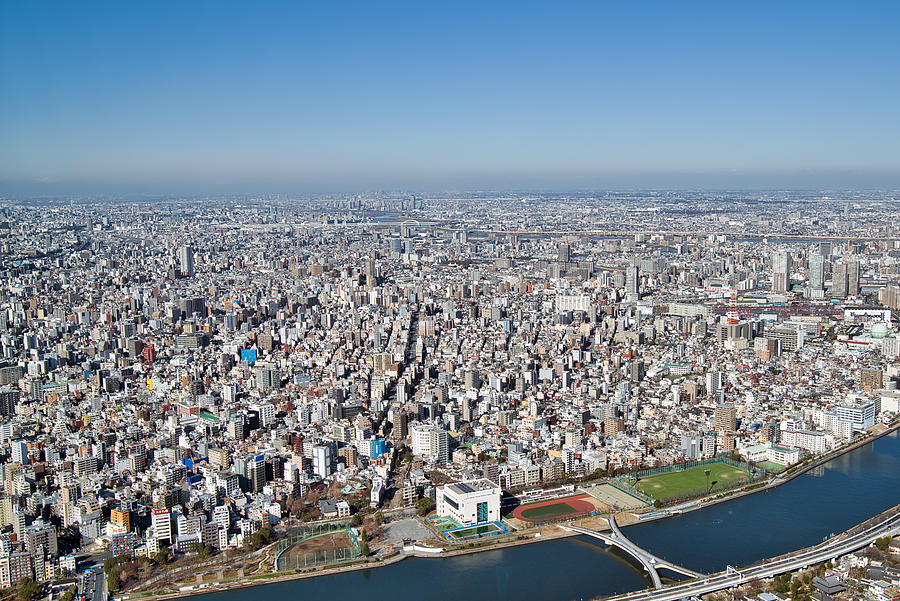 View of the city of Tokyo #1 Photograph by Mauro Tandoi