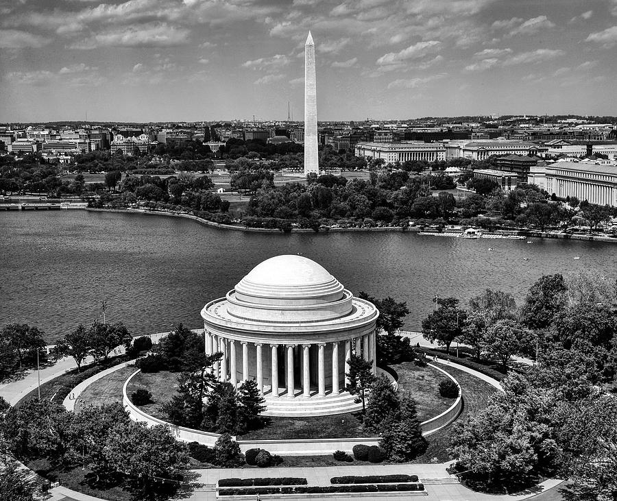 View of the Jefferson Memorial and Washington Monument #1 Photograph by Mountain Dreams
