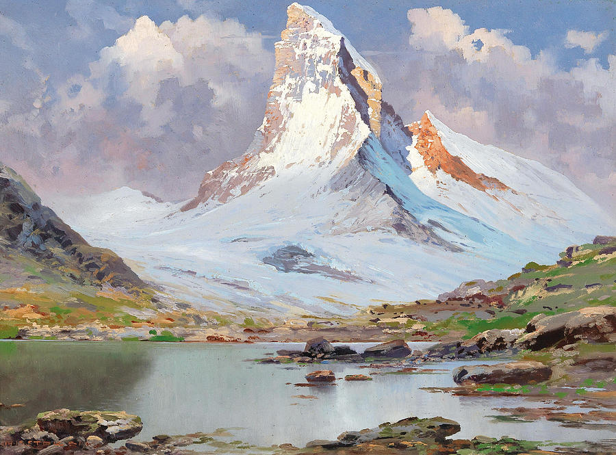 P Painting - View of the Matterhorn #1 by Toni Haller