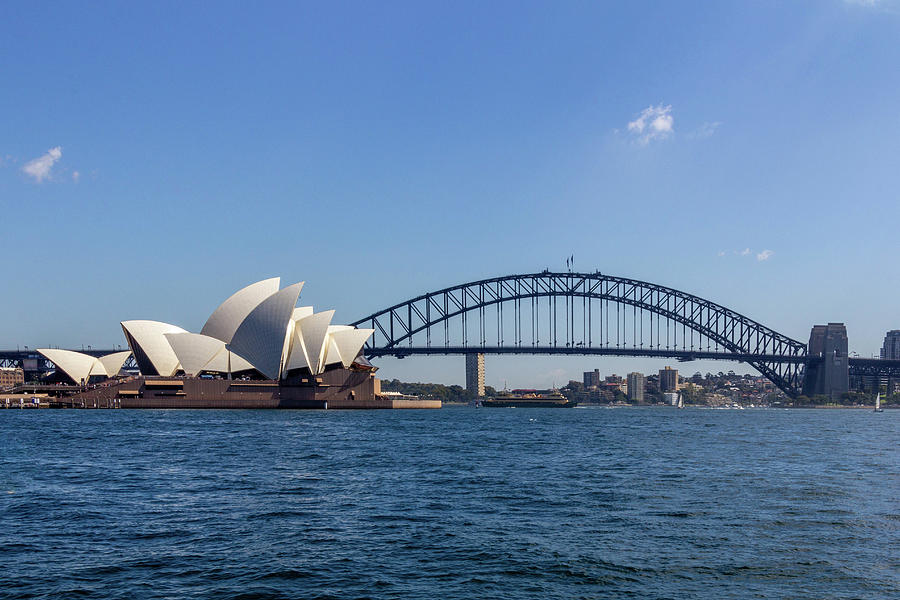 View of the Opera House in Sydney Harbor. The Sydney Harbour Bri #1 ...