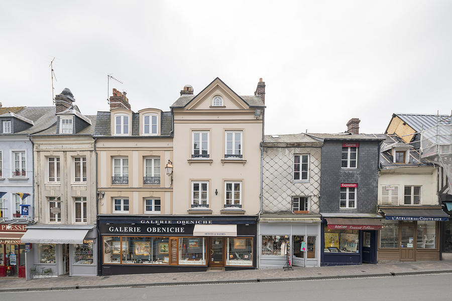 View of the shops and beautiful old houses of the town of Honfleur, France. #1 Photograph by Joas Souza Photographer - joasphotographer.com