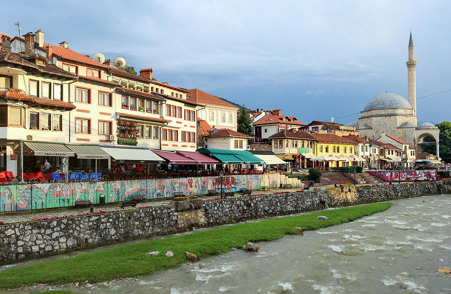 View on the historic city of Prizren on the banks of the Bistrica river, Kosovo #1 Photograph by Frans Sellies
