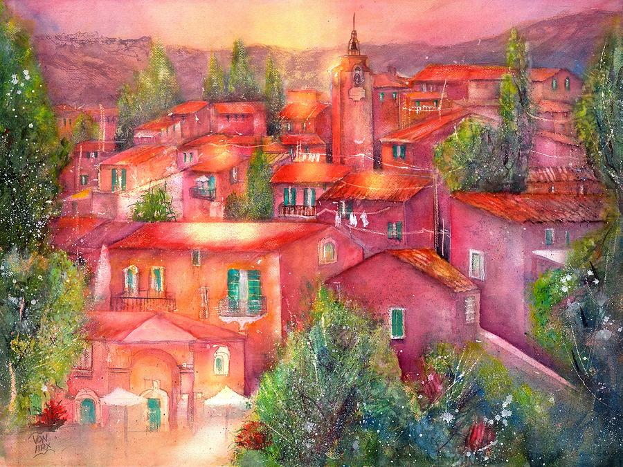 Roussillon Provence France Painting by Sabina Von Arx