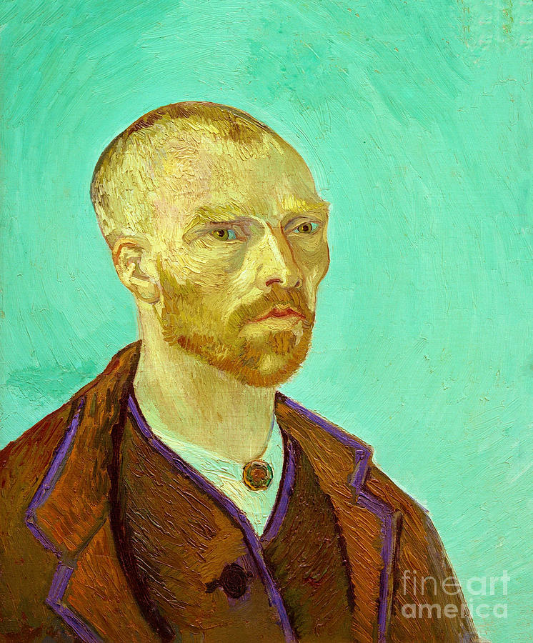 Vincent van Gogh - Self-Portrait Dedicated to Paul Gauguin #1 Painting by Alexandra Arts