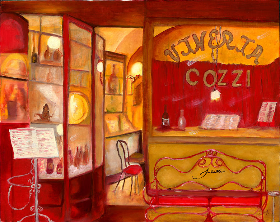 Vineria Cozzi #1 Painting by Juliette Becker