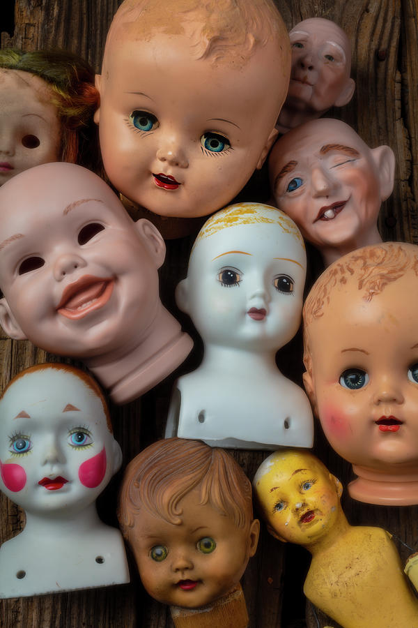 Doll Photograph - Vintage Baby Doll Heads #1 by Garry Gay