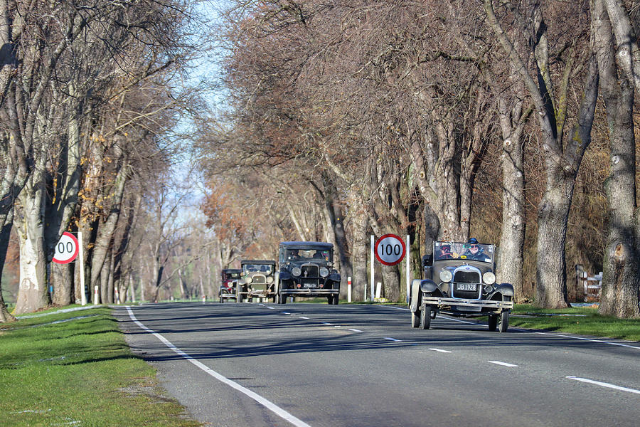 Vintage Car Rally in South Island , New Zealand #1 Photograph by Pla Gallery