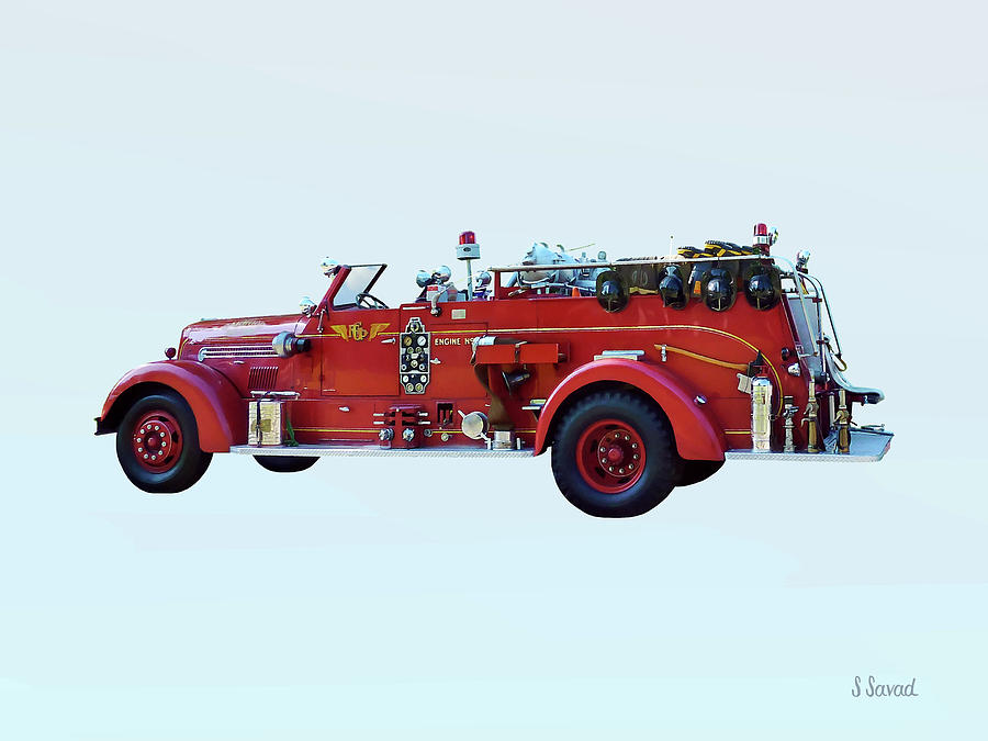Fire Engine Photograph - Vintage Fire Engine #1 by Susan Savad