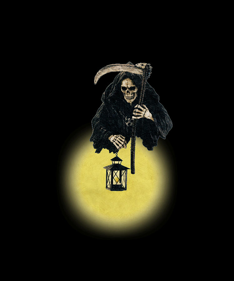 Vintage Halloween 2021 Horror Retro Grim Reaper Digital Art by Norman W ...