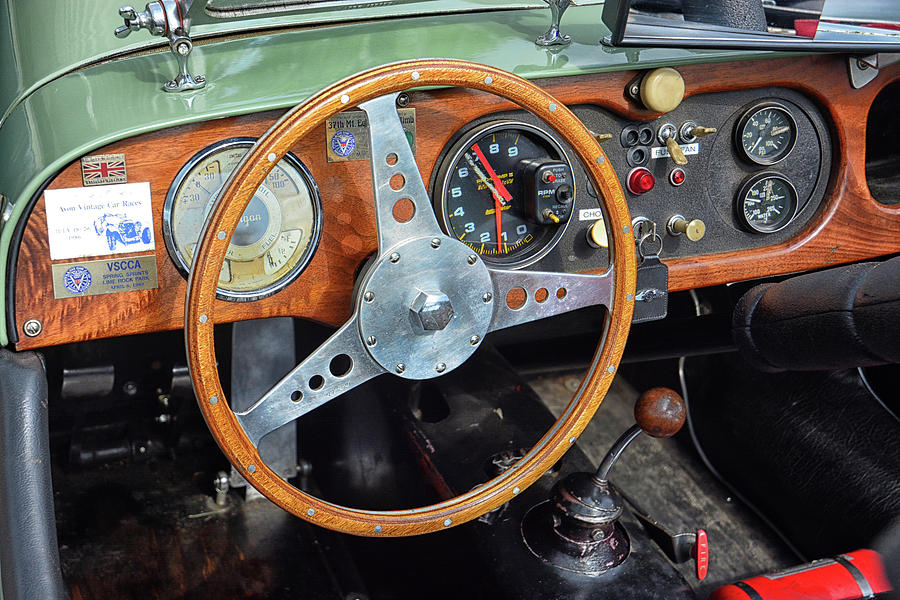 Vintage Morgan Dashboard #2 Photograph by Mike Martin